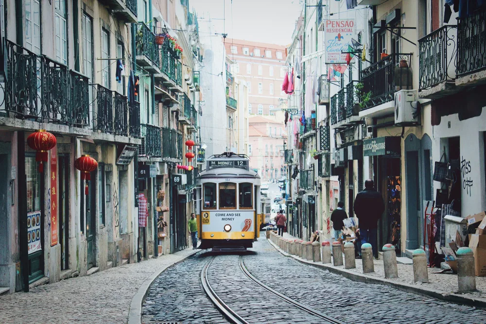 ポルトガル語が公用語のポルトガル・リスボンの景色