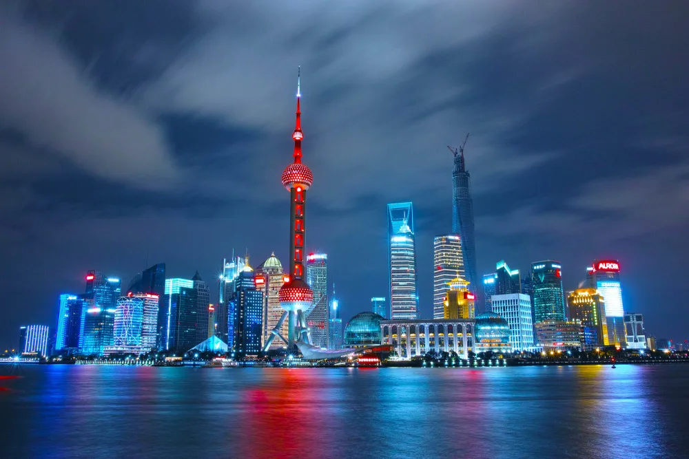 北京語が公用語とされる中国・上海の景色