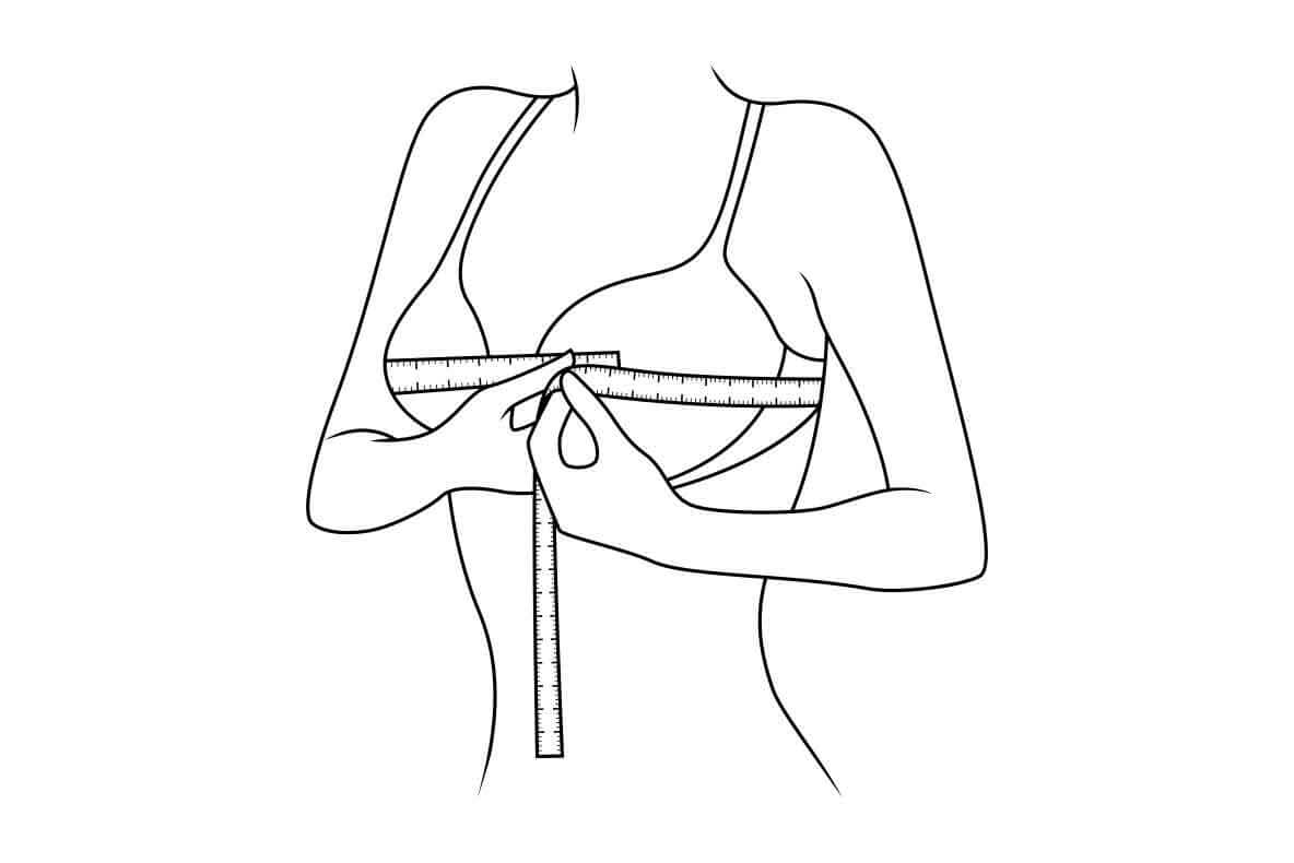 Zur Bestimmung der BH-Größe muss zunächst der Brustumfang gemessen werden.