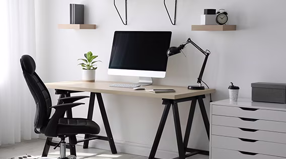 Ordentliches Büro zuhause