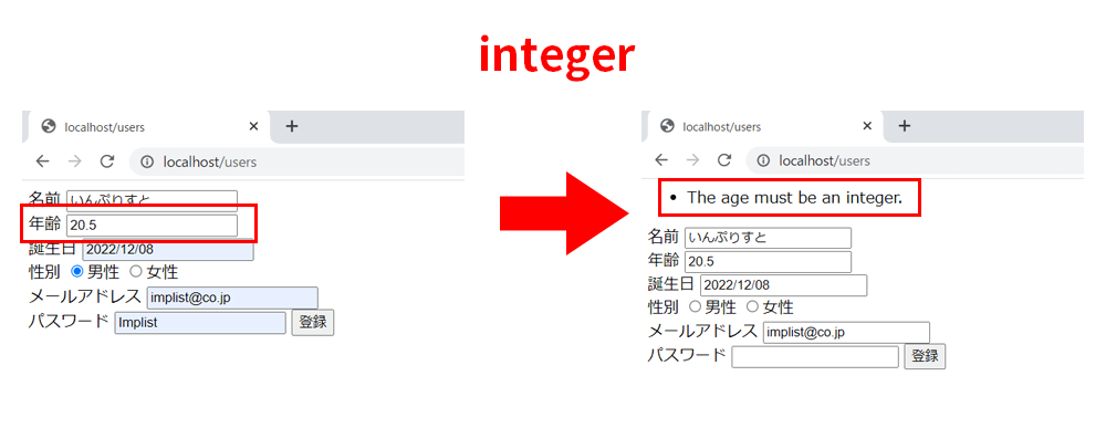 laravel validation integer