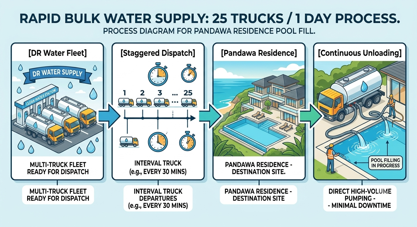 pandawa residence pool filling services
