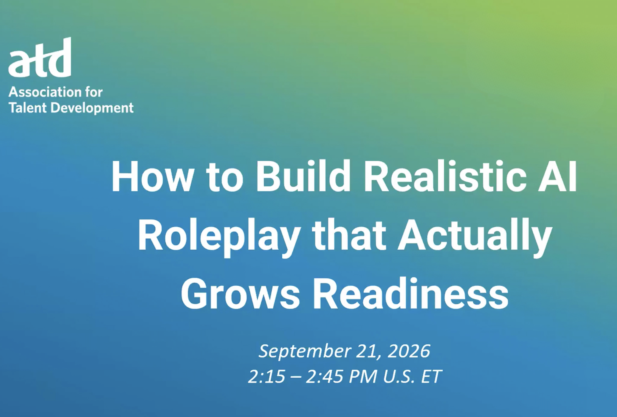 ATD webinar