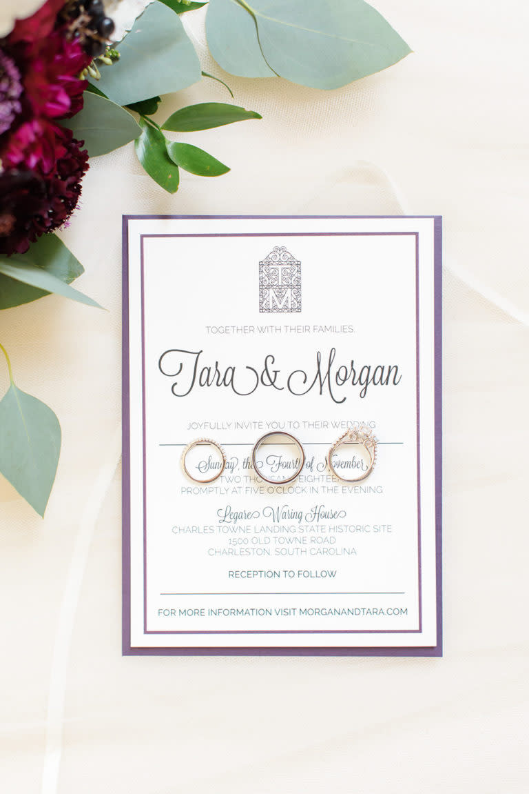 Spencer Wedding Invitation and Rings