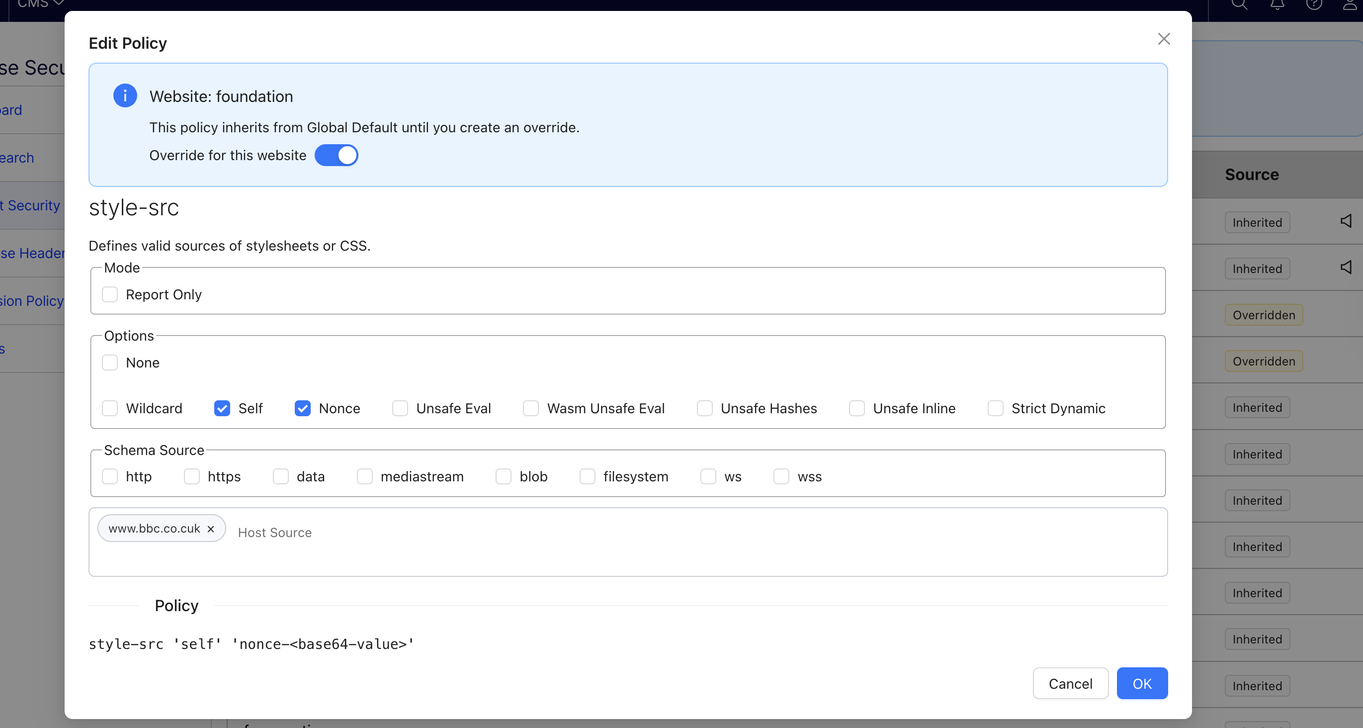jhoose-security-site-configuration