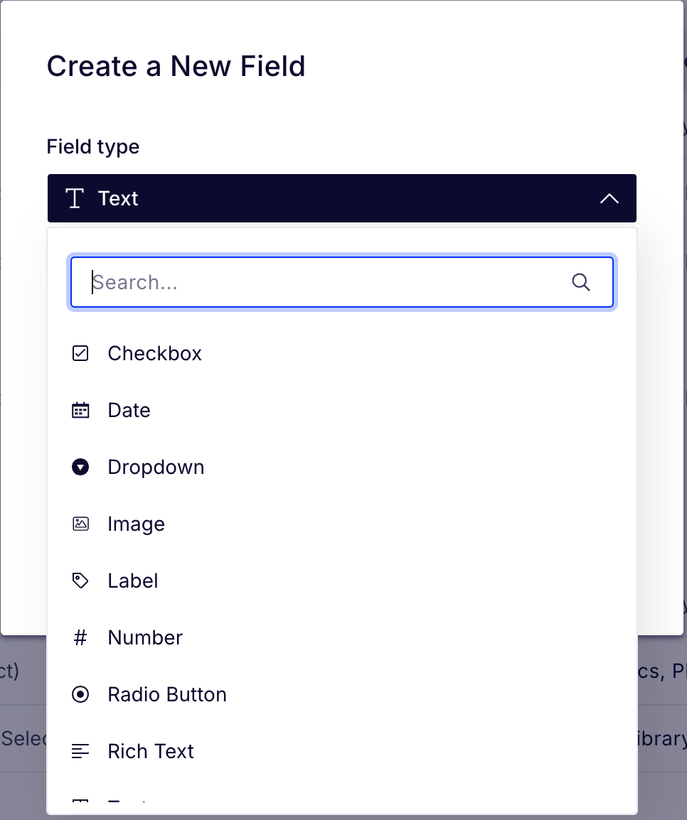DAM - Create a custom field