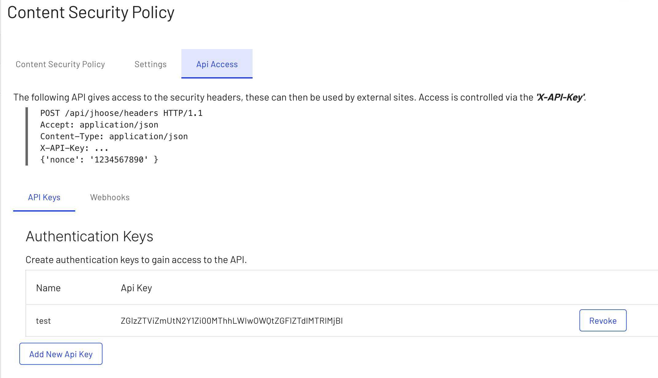 Jhoose CSP - API Access
