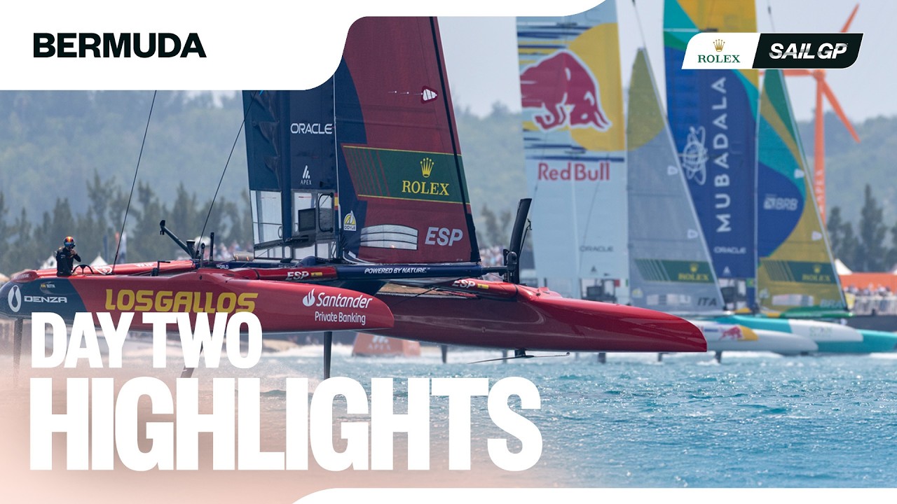 WATCH: Day two racing highlights from the Apex Group Bermuda Sail Grand Prix