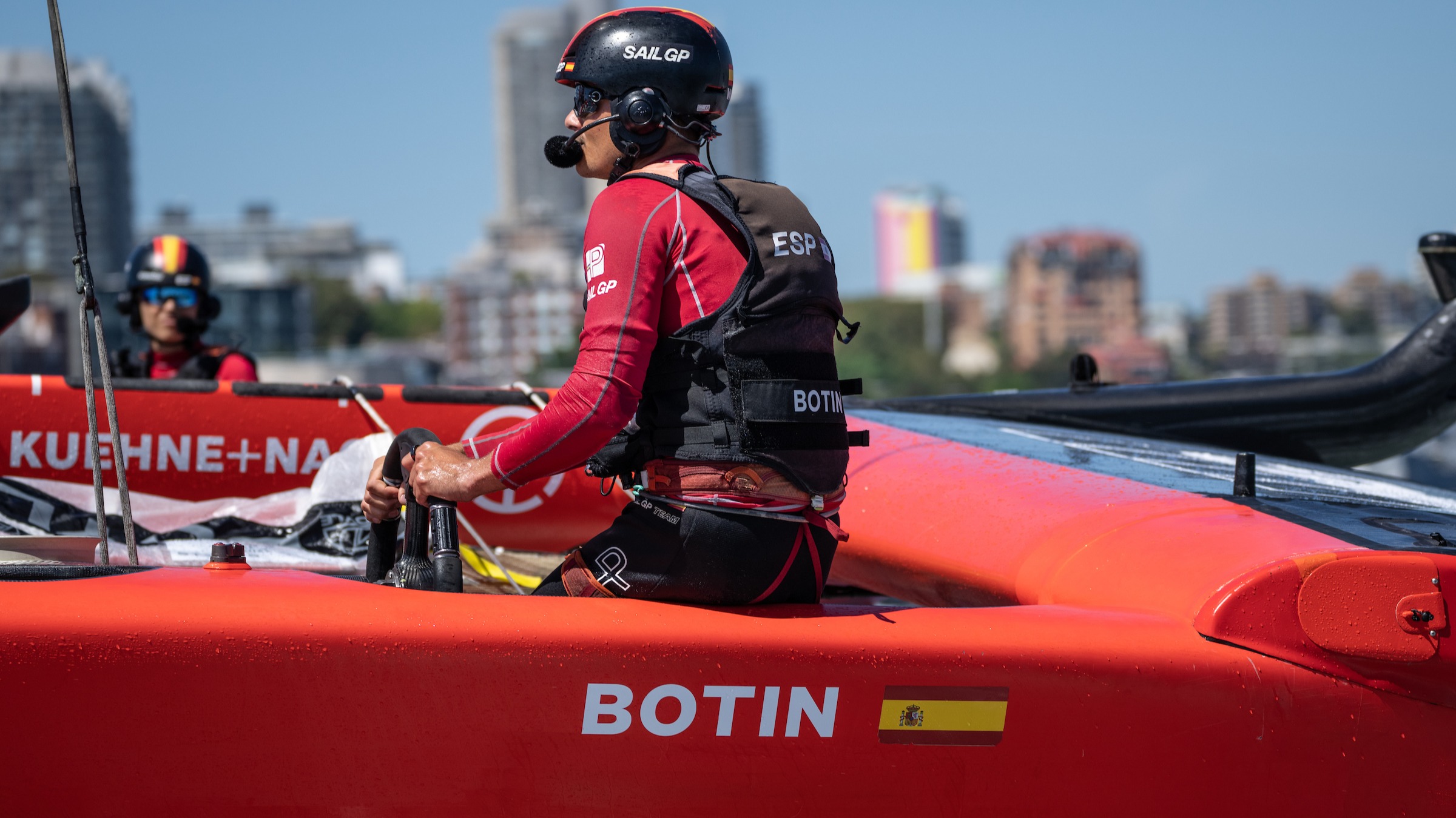 Season 3 // Australia Sail Grand Prix // Diego Botin at the wheel