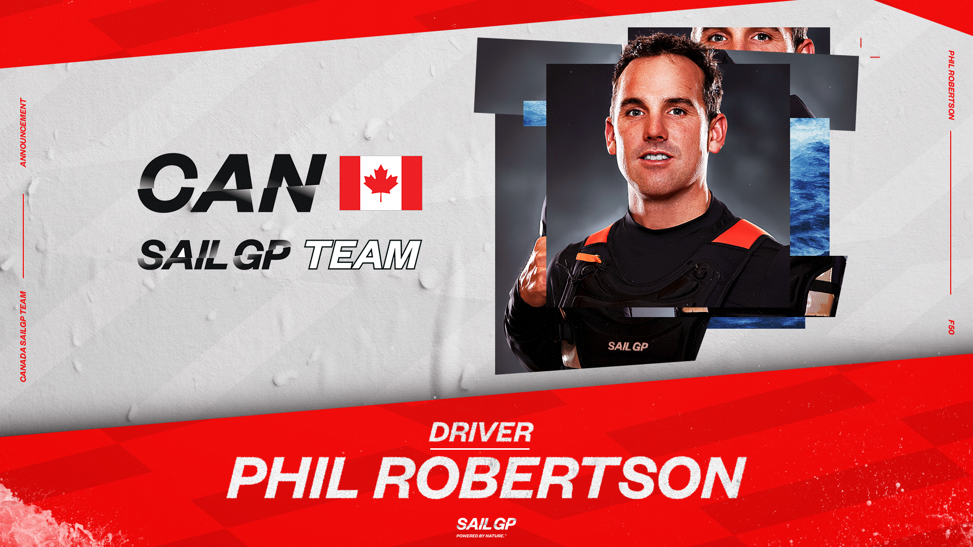 Canada SailGP Team // Phil Robertson // Announcement Graphic