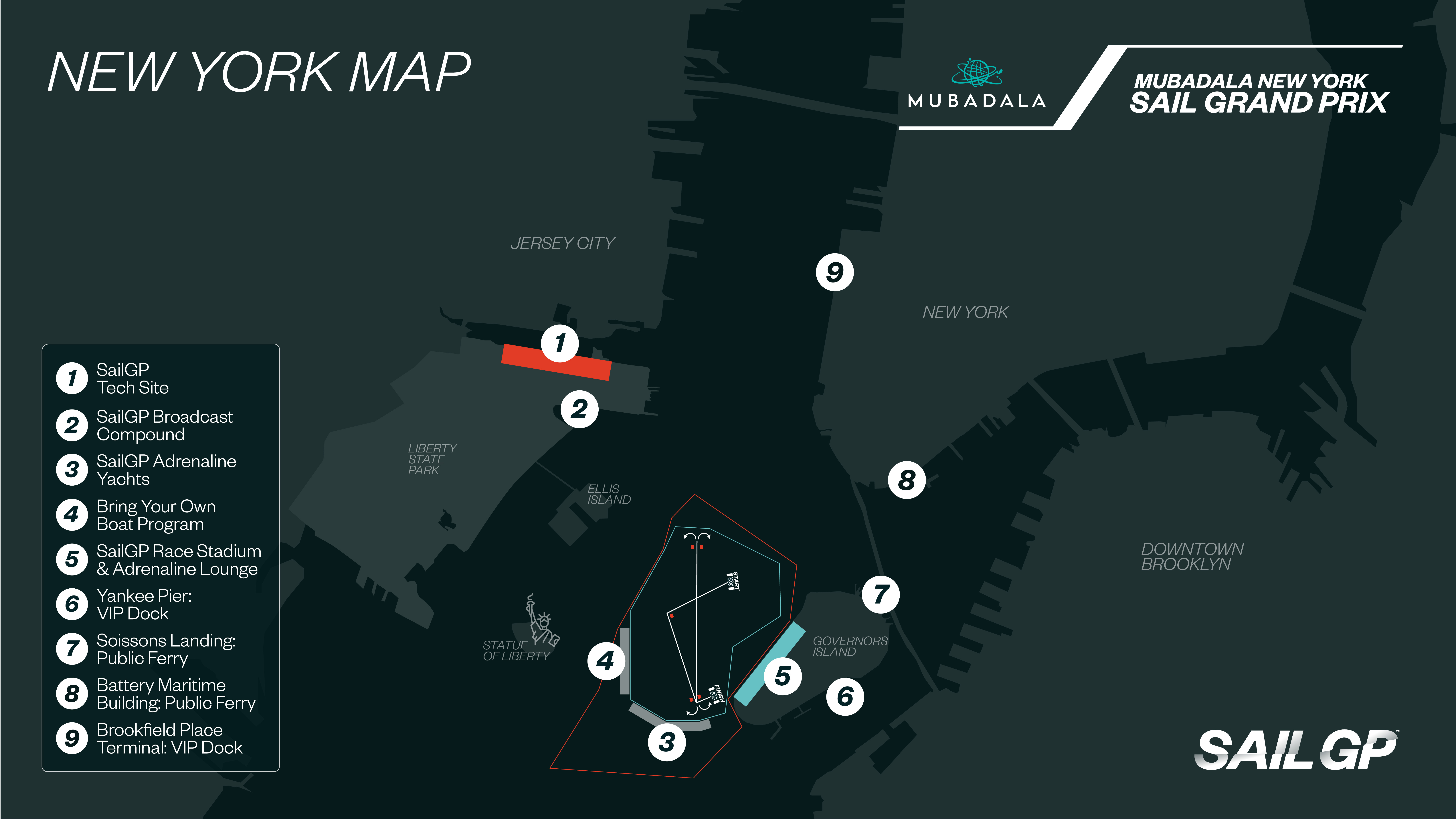 New York Sail Grand Prix | Season 4 | Event Page | Overview + Live Coverage/Full Recap - Tab Container - Maps - Custom Text Container 1 - Ticketing Map