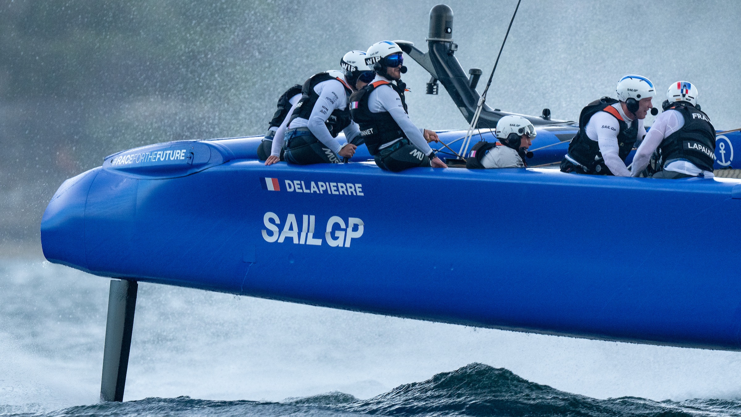 Season 3 // Australia Sail Grand Prix // Close up of France F50 on day one