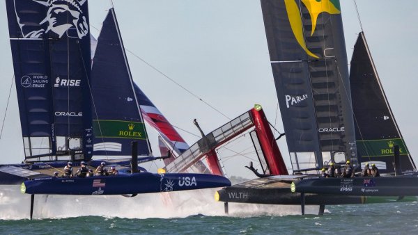 Spithill avoids collision with British capsize; U.S. SailGP Team consolidates grip on overall podium