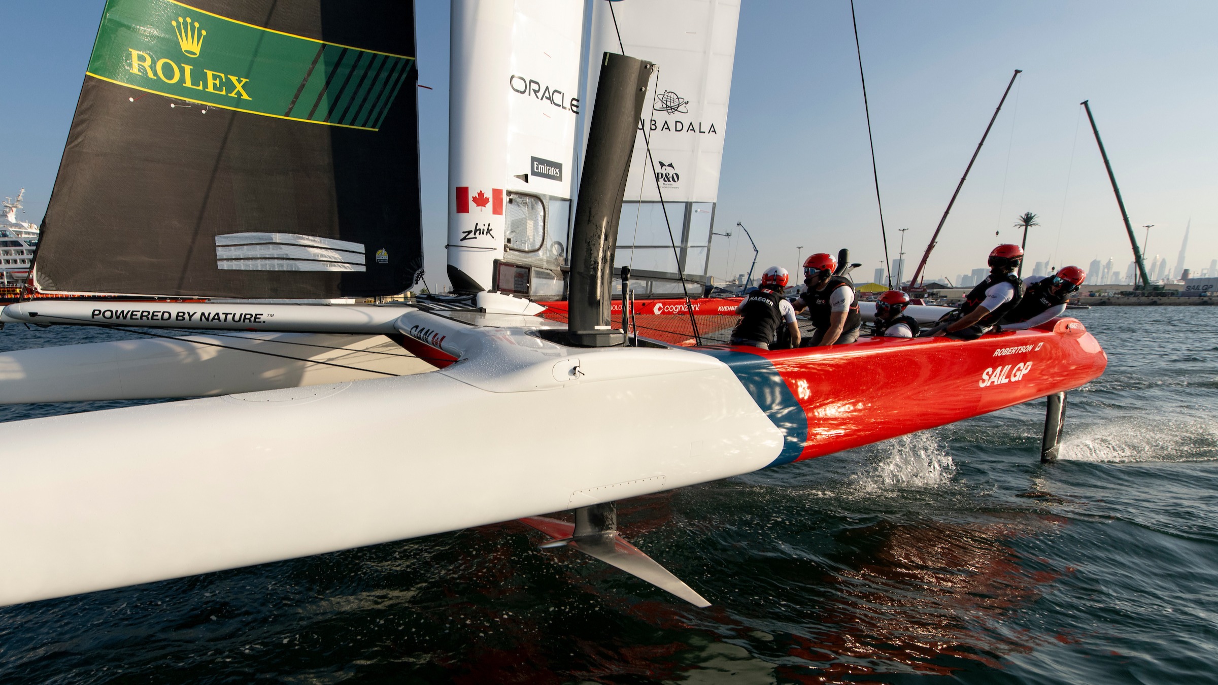 2024/25 Season // Canada foiling with T-Foil stowed in San Francisco