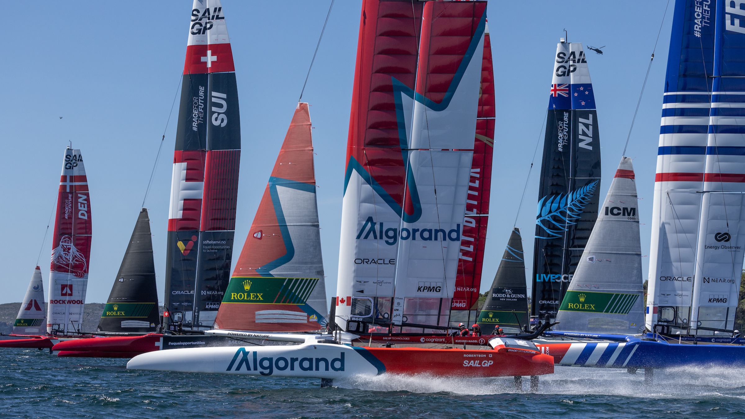 Season 4 // Canada SailGP Team // Canada lead the start 