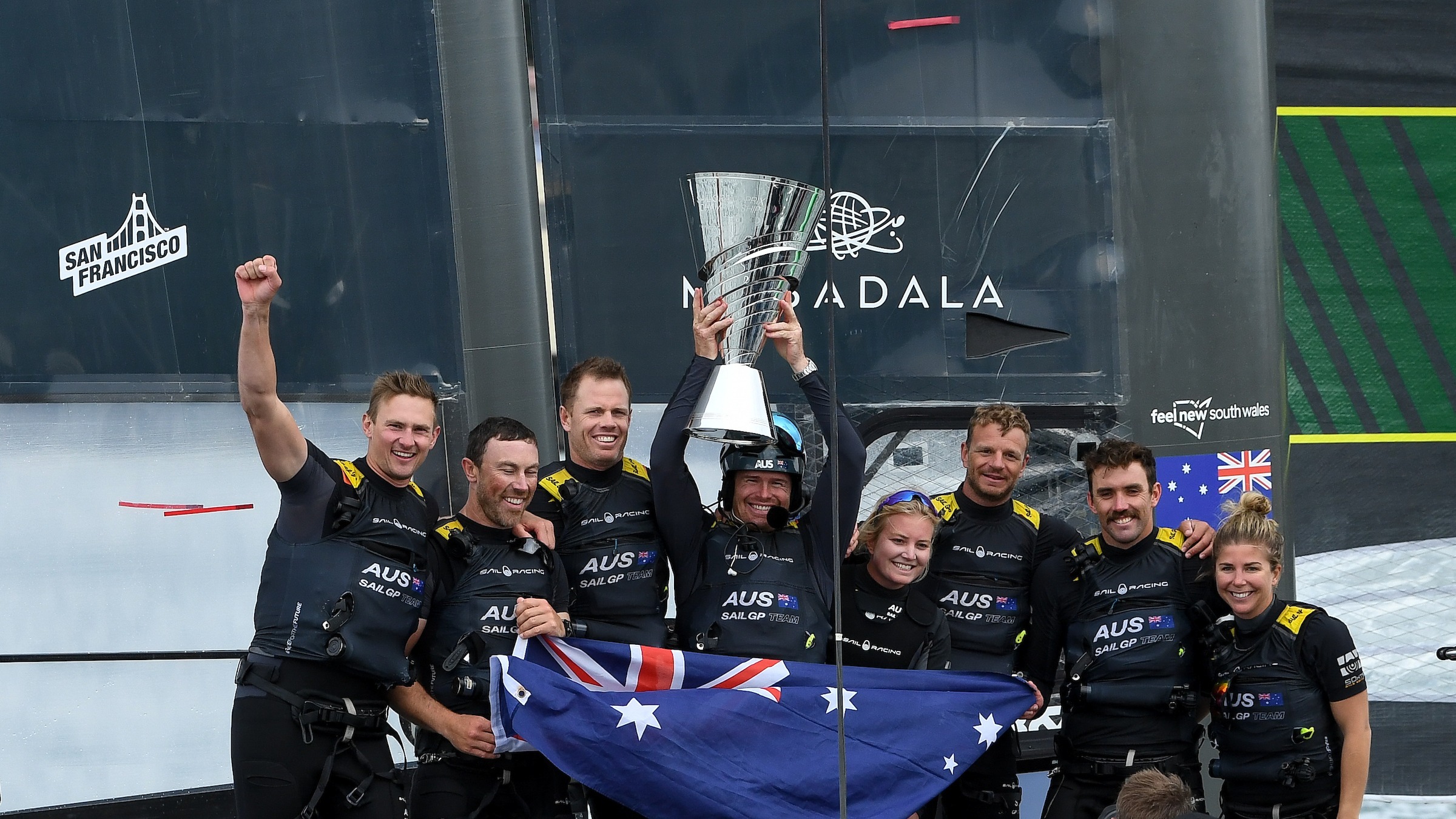 Season 3 // Australia SailGP Team // Australia celebrate winning Season 2 onboard