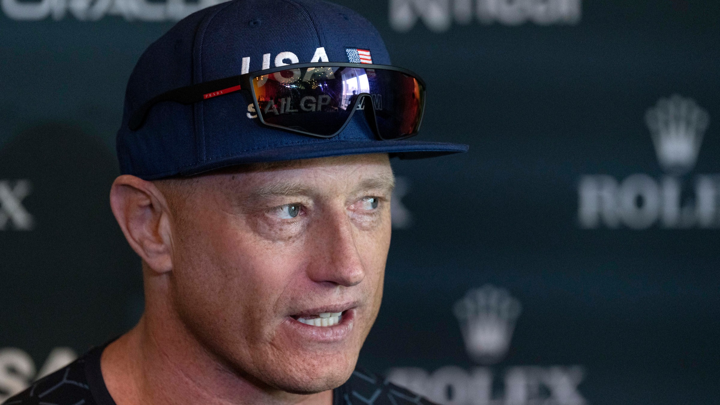 Season 4 // United States Sail Grand Prix Chicago // Jimmy Spithill at press conference 