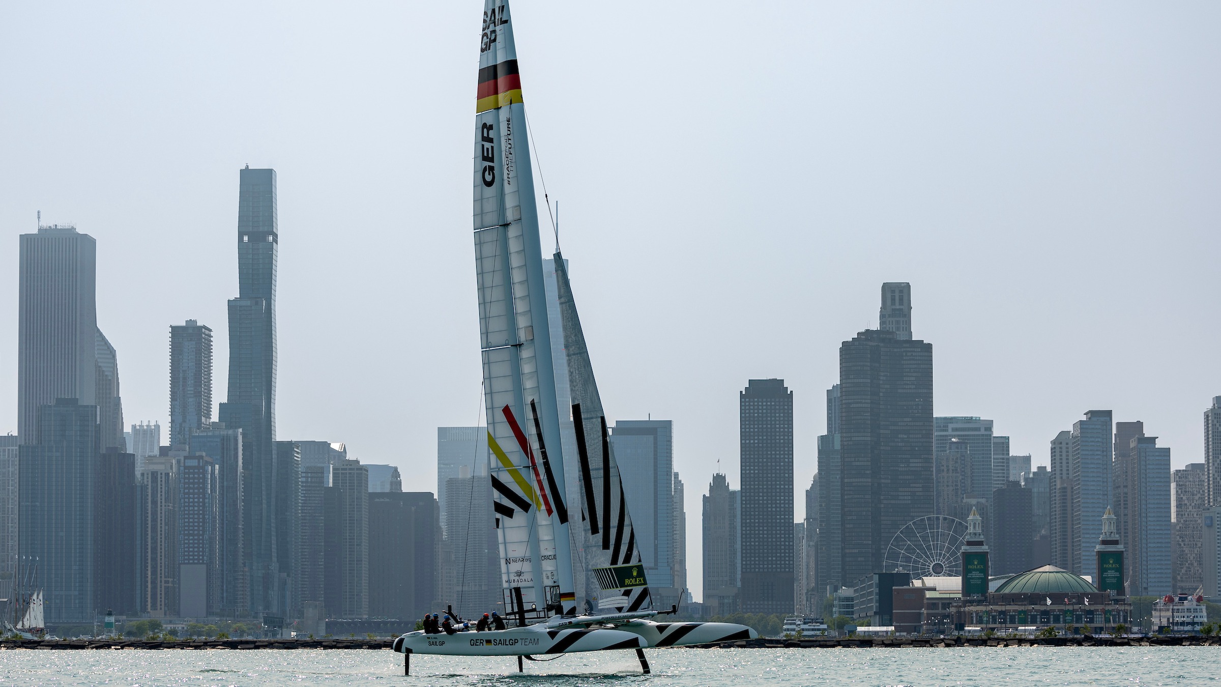 Season 4 // United States Sail Grand Prix Chicago // Germany F50 with Chicago skyline
