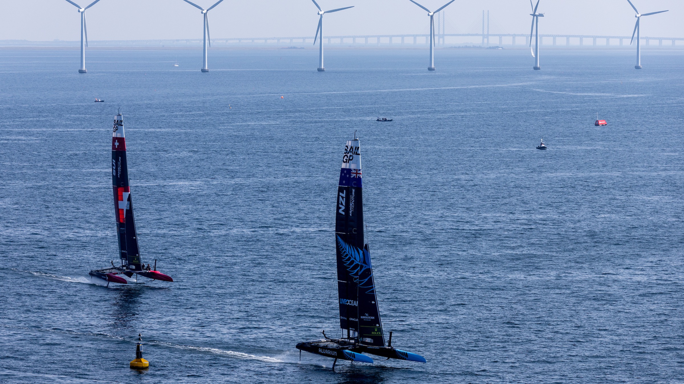 Season 3 // ROCKWOOL Denmark Sail Grand Prix // Switzerland and New Zealand with wind turbines