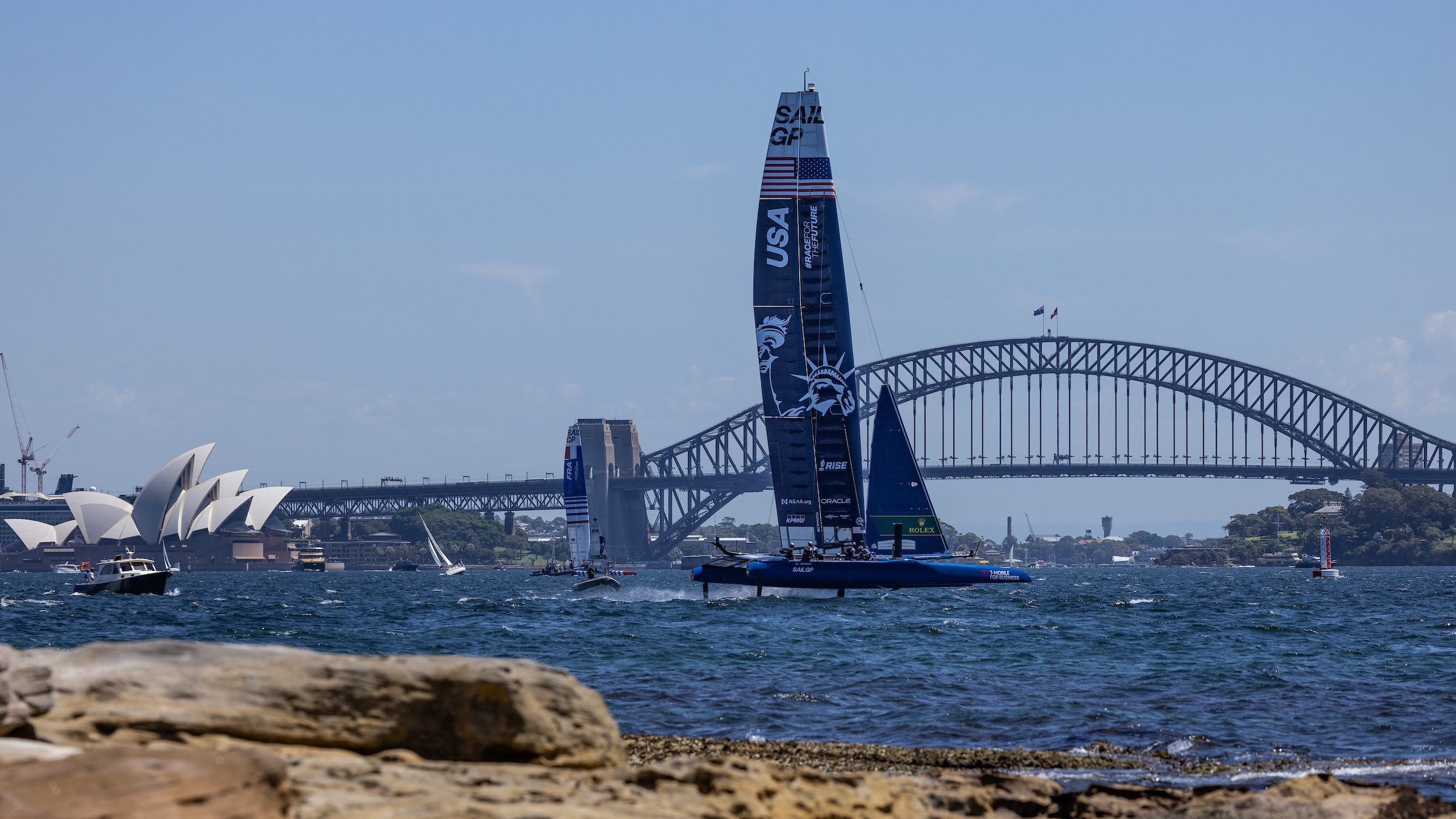 Season 3 // Australia Sail Grand Prix // USA against Sydney back drop