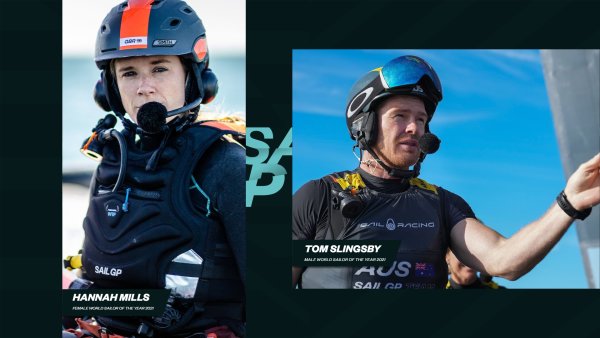 SailGP duo Tom Slingsby and Hannah Mills win top prizes at Rolex World Sailor of the Year Awards