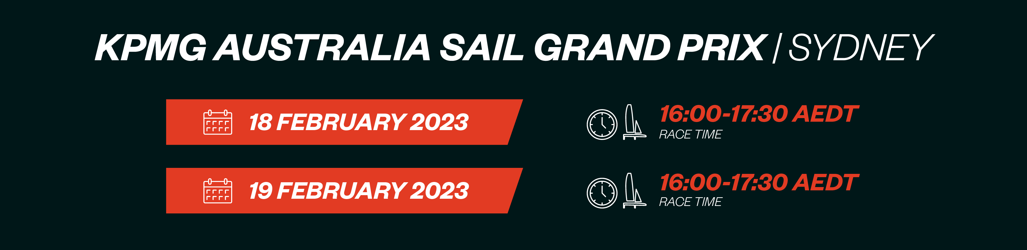 KPMG Australia Sail Grand Prix | Sydney | Season 3 | Race Time Asset