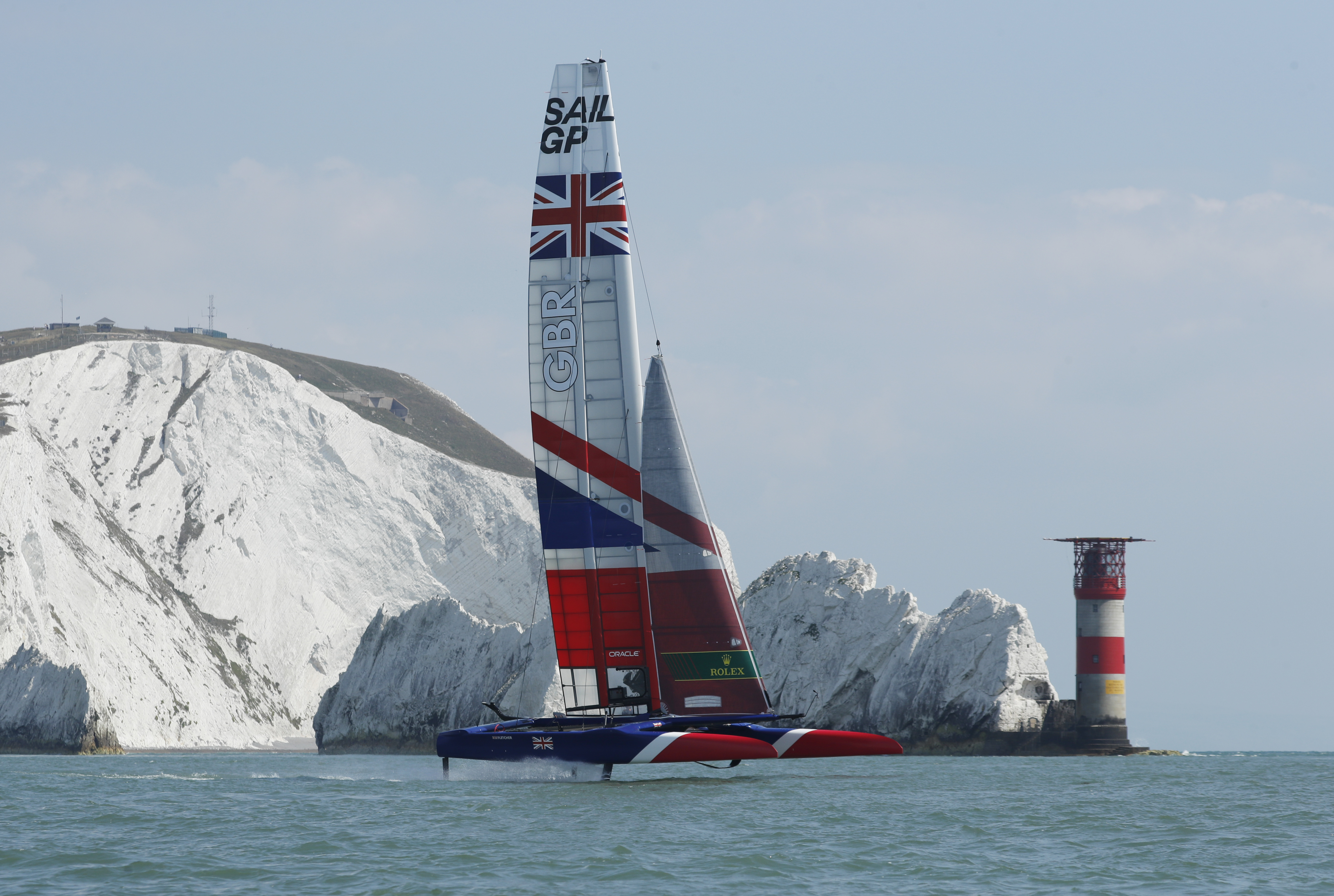 Great Britain SailGP Team](https://sailgp.com/teams/great-britain/) was the first of the six national teams to take to the water. Sailing down to the iconic Needles, the Isle of Wight’s most famous landmark off the western point of the island, the team gave a glimpse of the speed and excitement expected when the fastest sail racing boats in the world go head to head at [Cowes SailGP