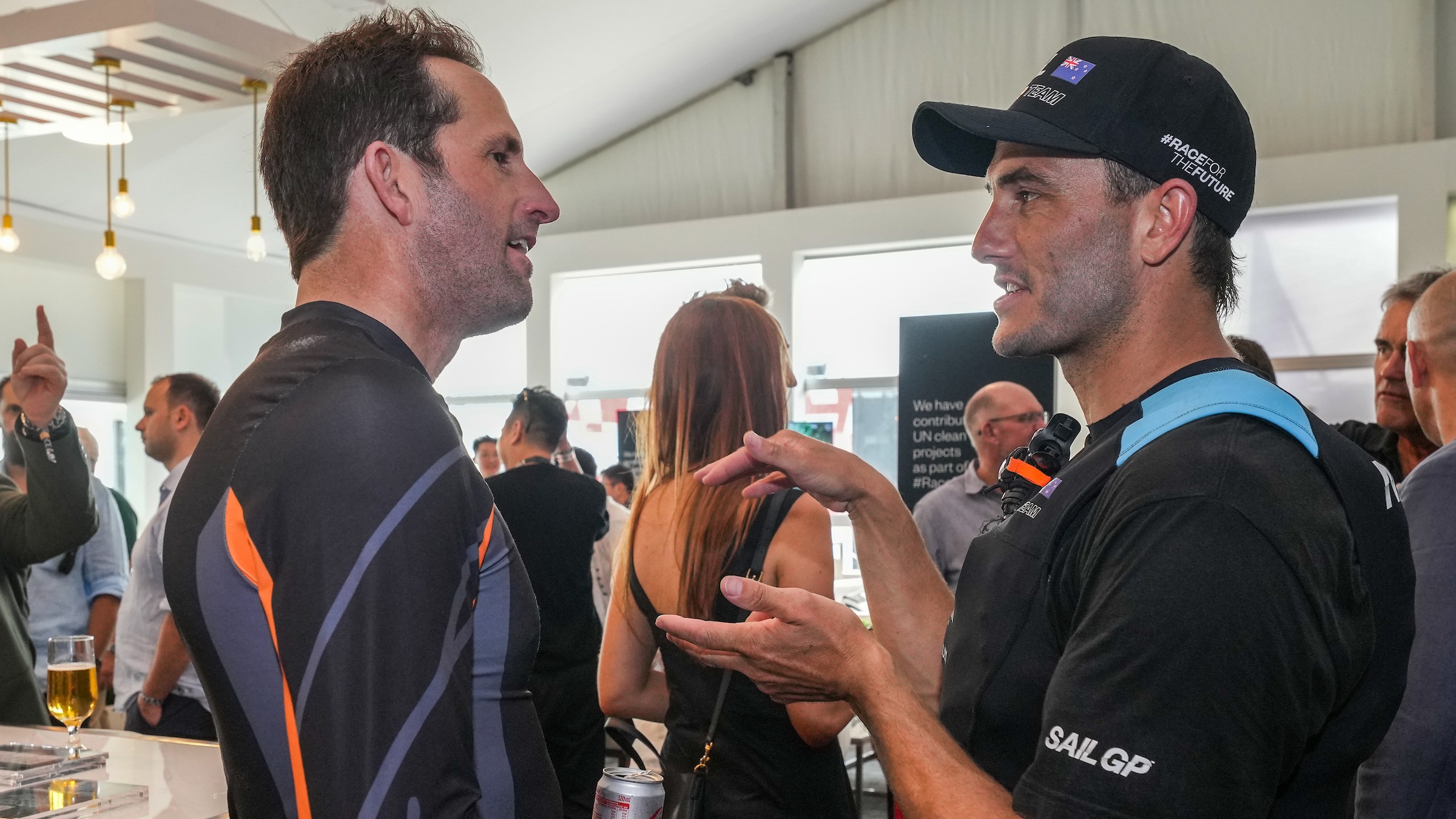 Season 4 // Emirates GBR driver Ben Ainslie with New Zealand wing trimmer Blair Tuke