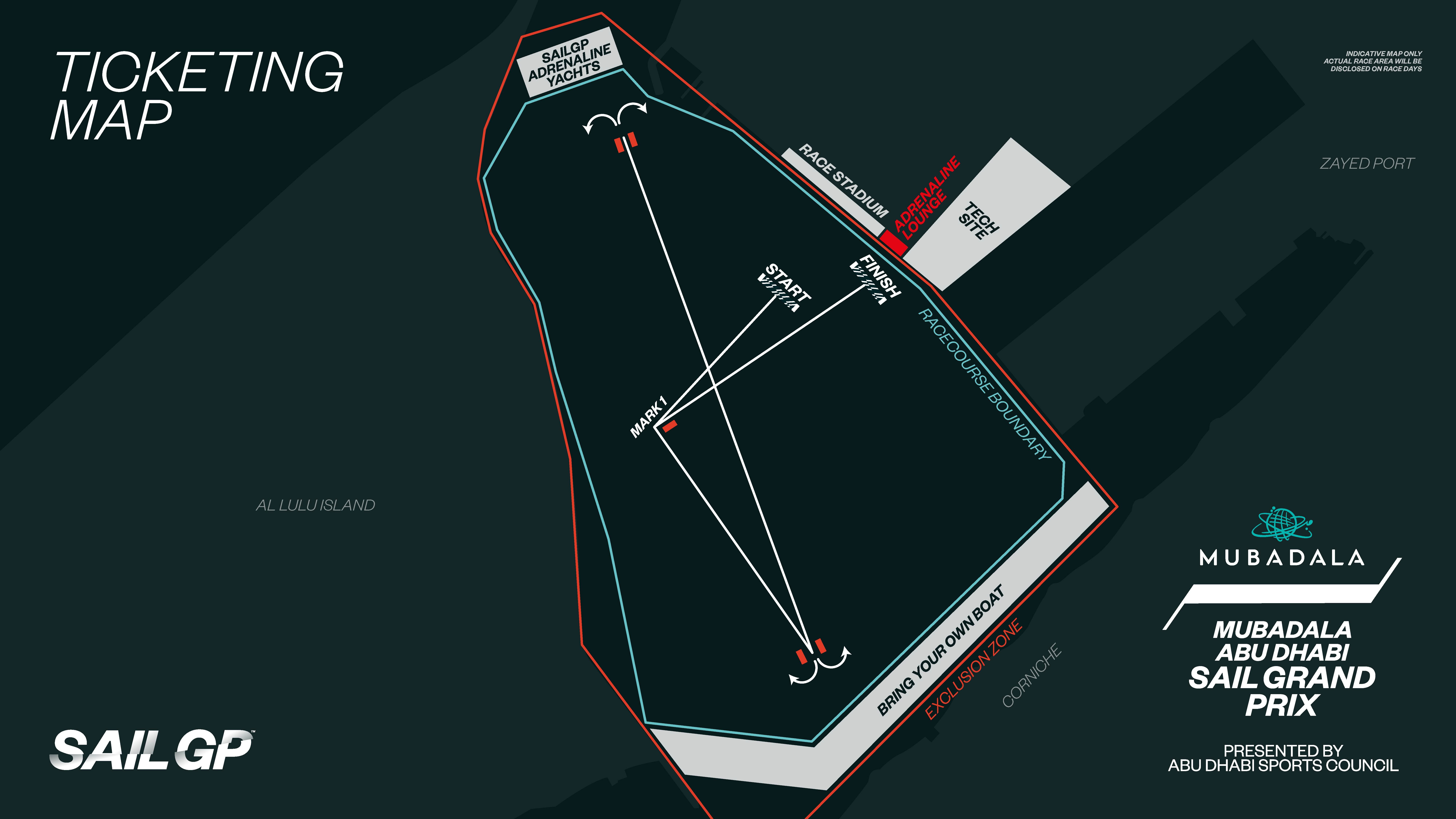 Mubadala Abu Dhabi Sail Grand Prix | Season 4 | Ticketing Map