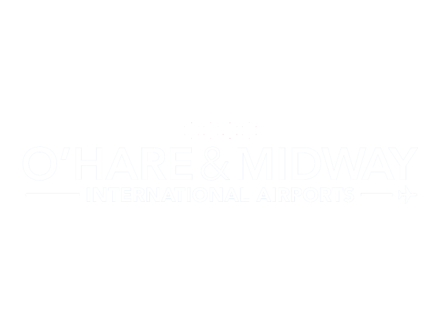 Chicago O'Hare - Logo Midway blanc - Chicago Tier 2