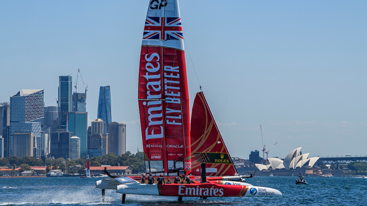 Emirates GBR unveiled their new livery on the waters of Sydney Harbour