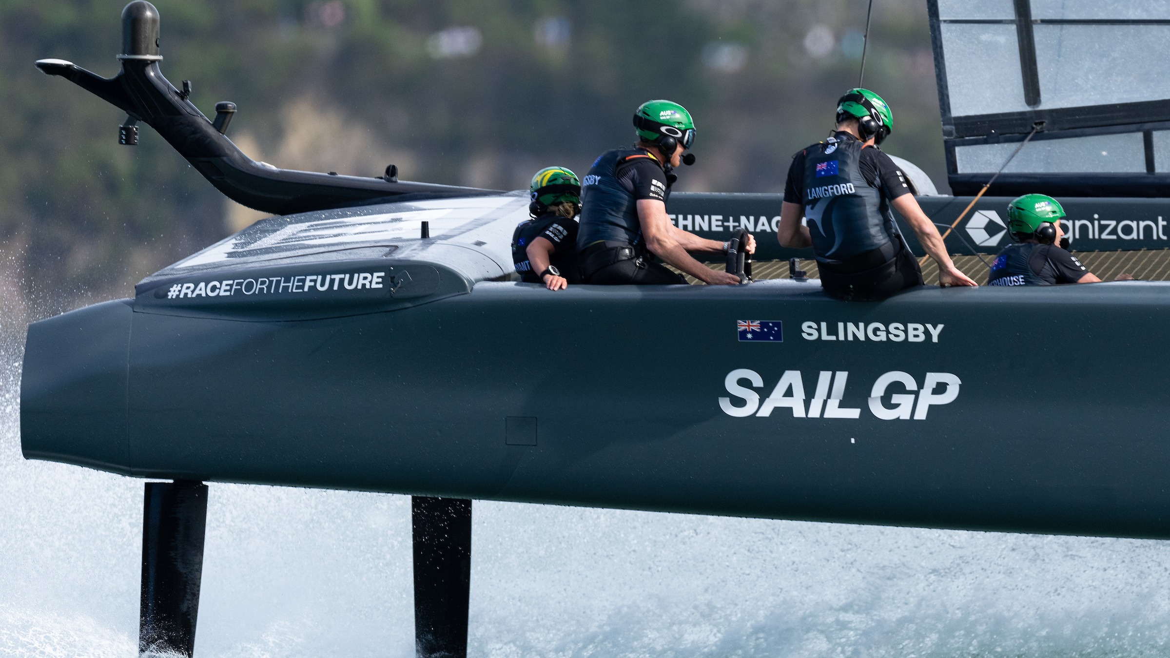 Season 3 // New Zealand Sail Grand Prix // Close up of AUS F50 