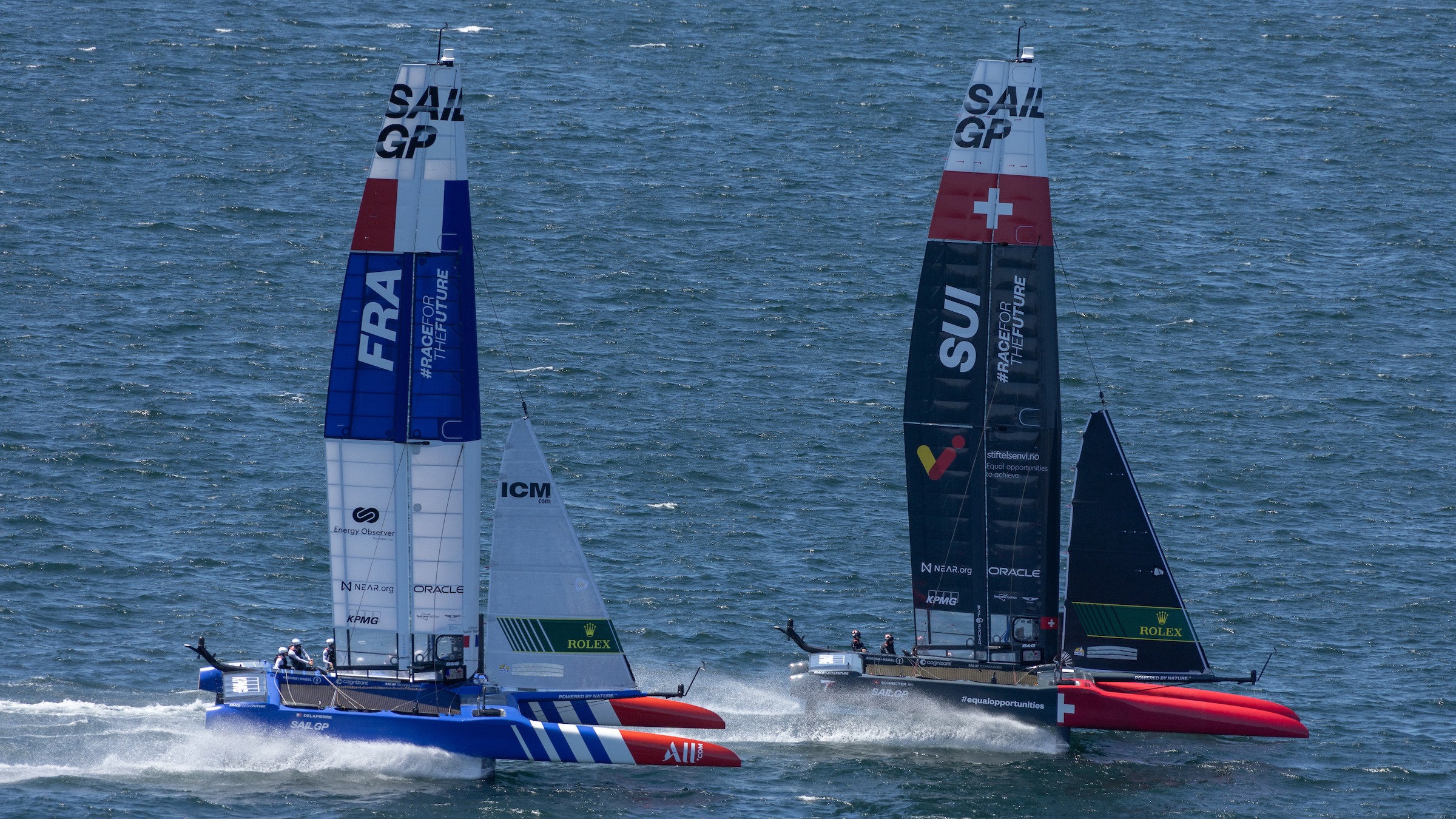 Season 3 // France and Switzerland race against each other in Sydney at the KPMG Australia SailGP
