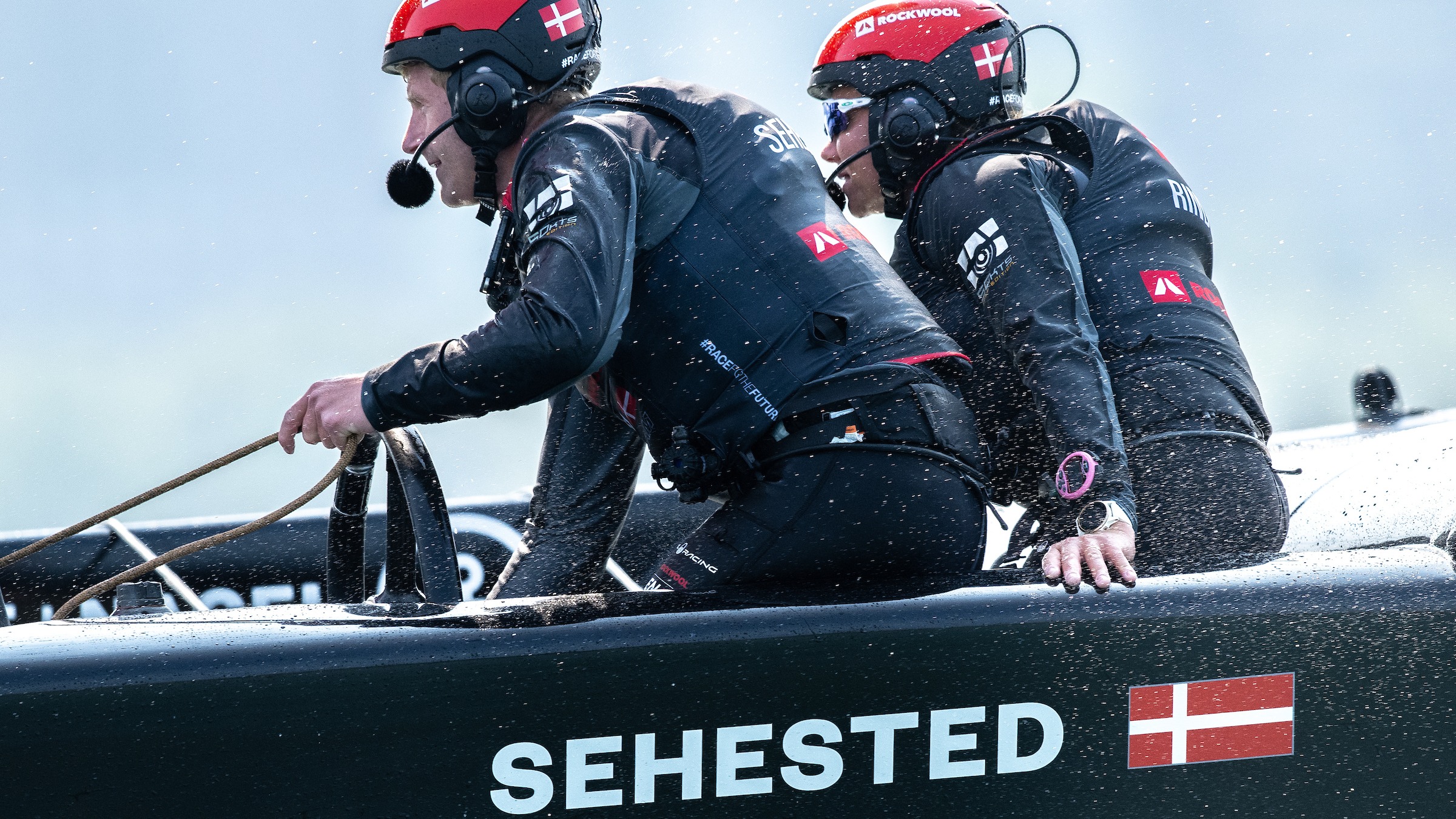 Season 4 // Denmark SailGP Team // Katja on the back of the Denmark F50