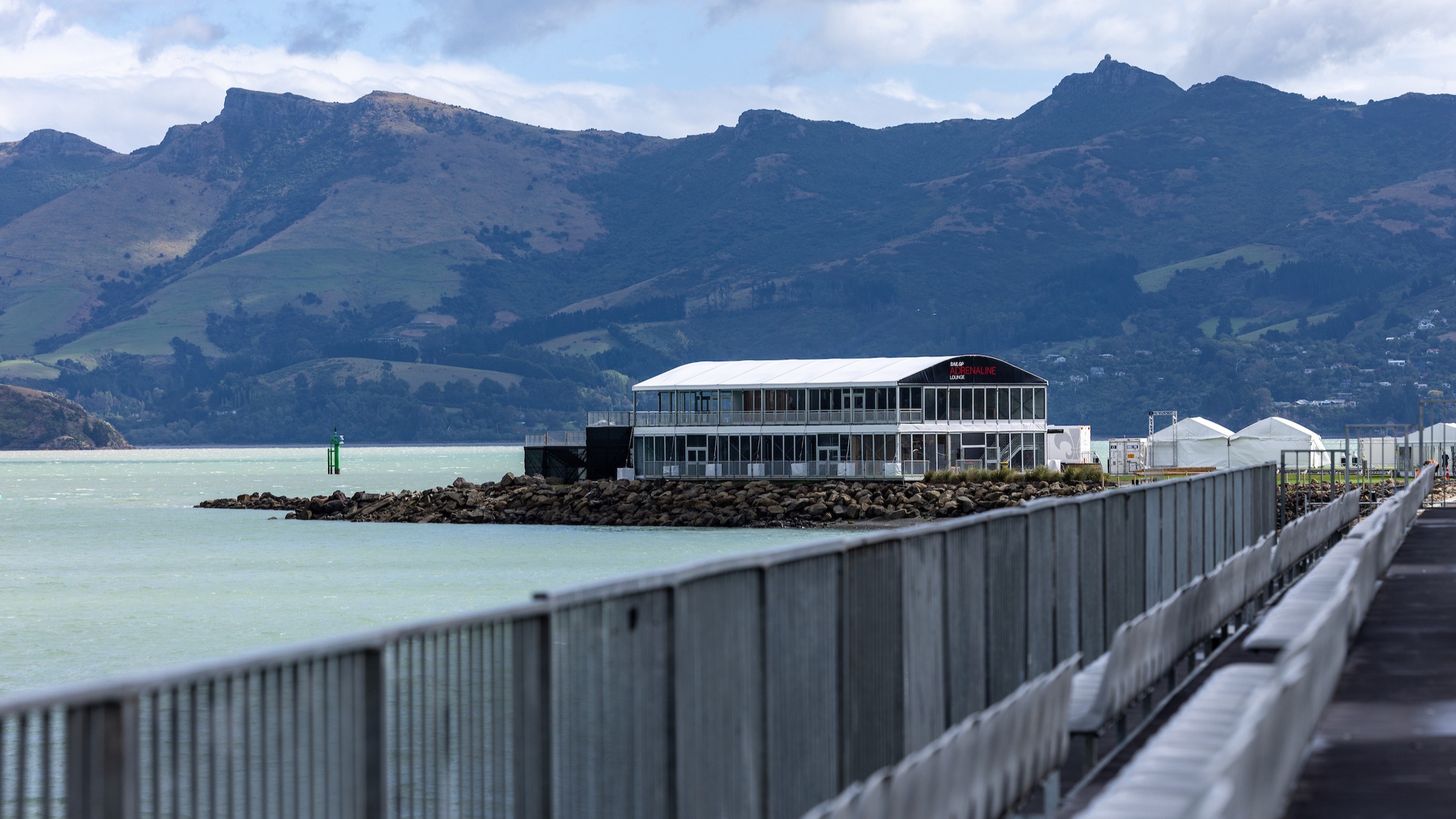 Season 3 // New Zealand Sail Grand Prix // Adrenaline Lounge set up in Lyttelton