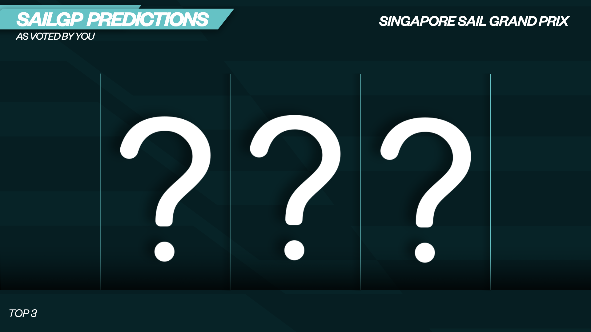 Season 3 // Singapore Sail Grand Prix // Singapore Predictions social graphic