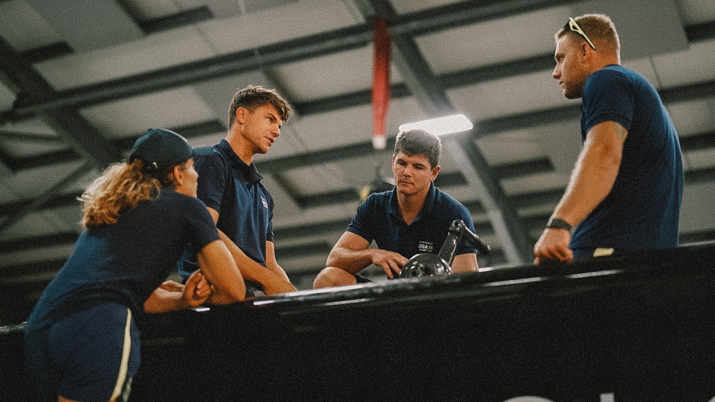 2024/25 Season // Brazil crew in shed at Bermuda training camp