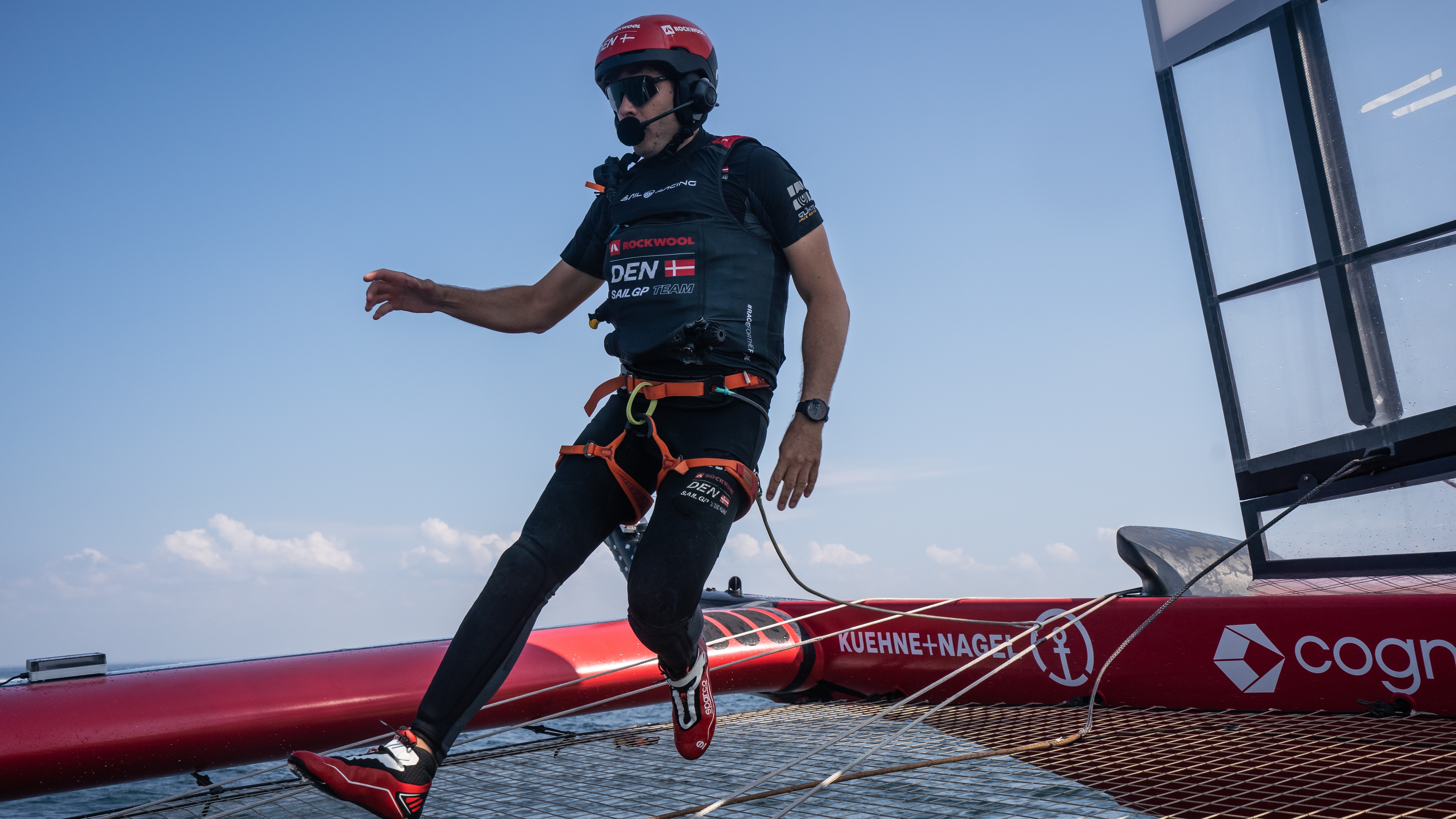 Season 3 // ROCKWOOL Denmark Sail Grand Prix // Kevin Magnussen on board Denmark F50