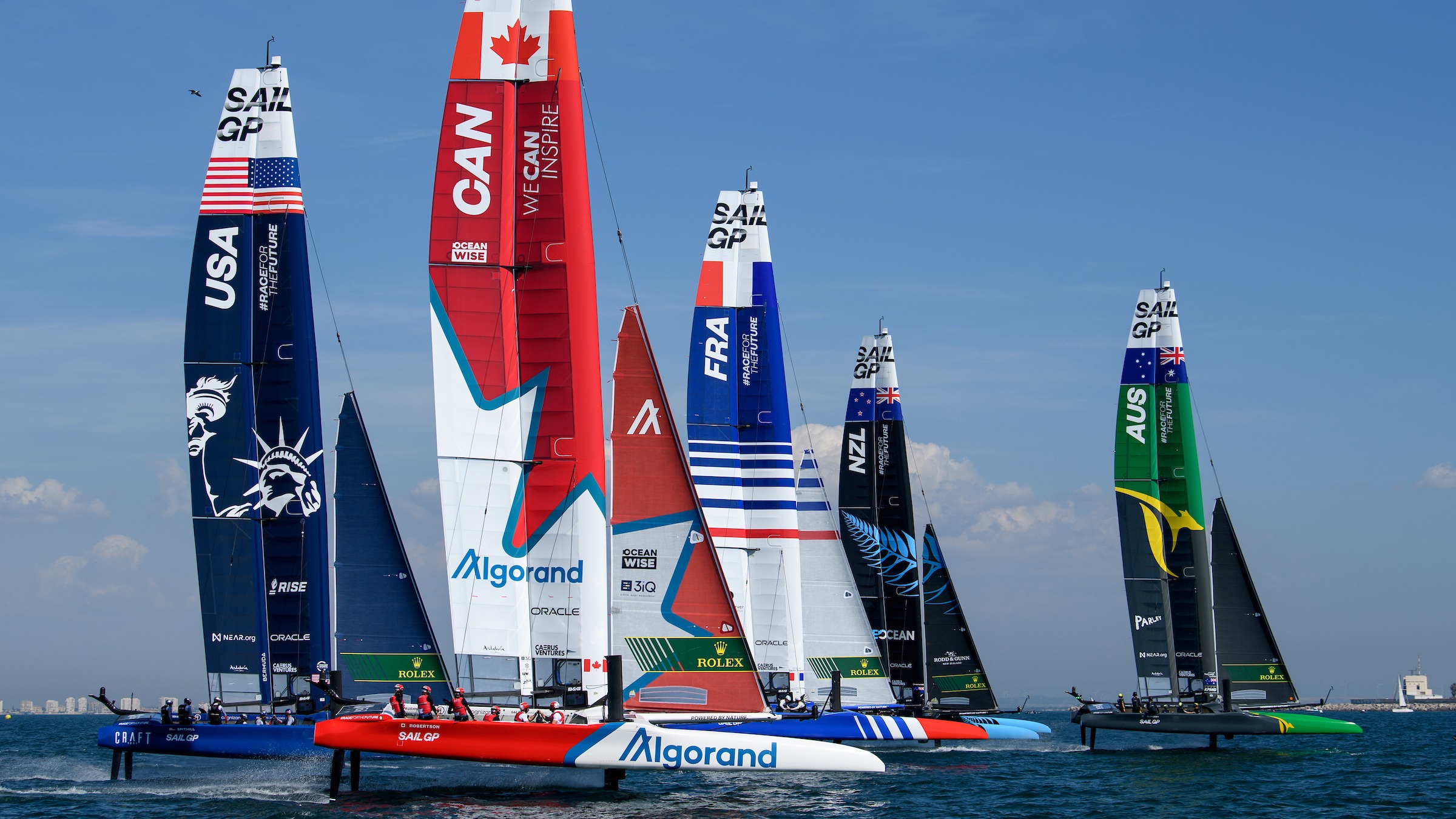 Season 3 // Spain Sail Grand Prix // Fleet on practice day 