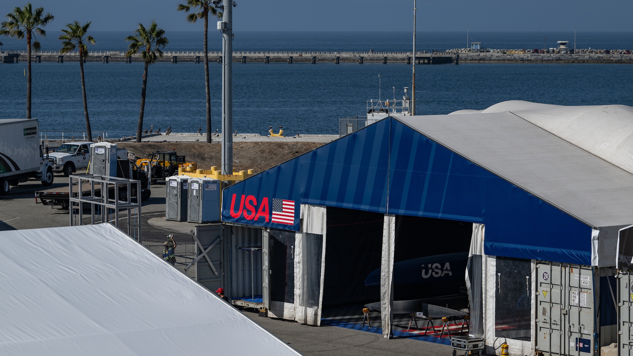 Season 4 // Los Angeles Sail Grand Prix // USA tent on tech site