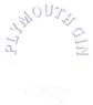Plymouth gin logo white