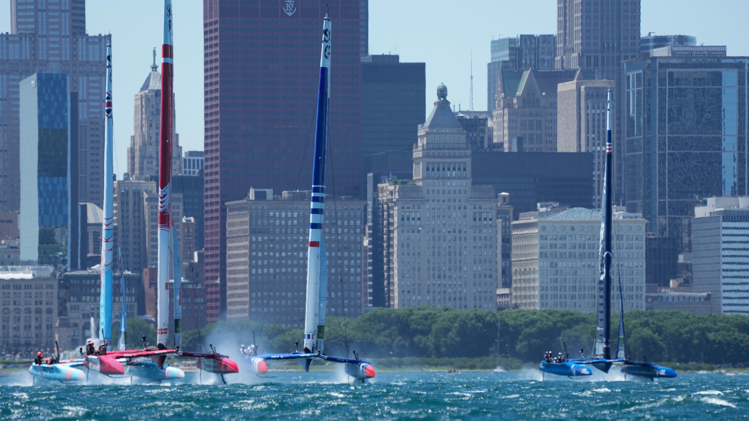 Season 3 // US Sail Grand Prix Chicago // GBR, USA, FRA and ESP in practice