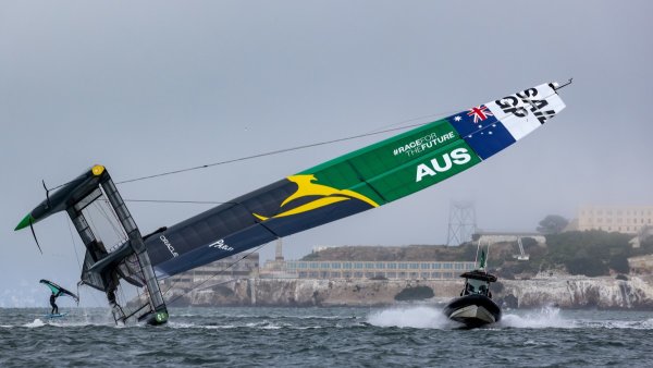 Australia capsize during San Francisco practice with wing damage suffered ahead of Mubadala United States Sail Grand Prix