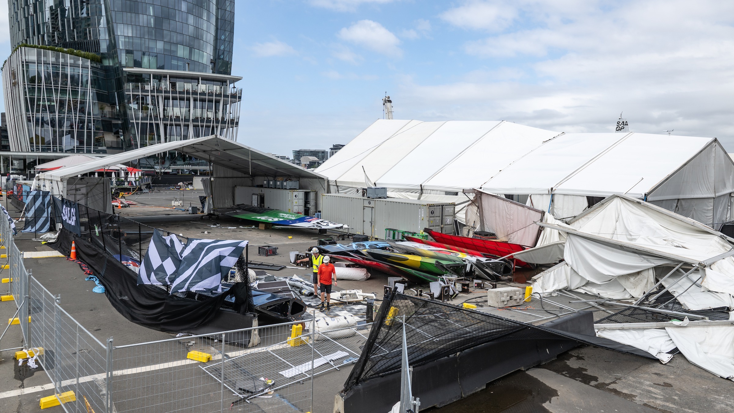 Season 3 // Australia Sail Grand Prix // Tech site damage 