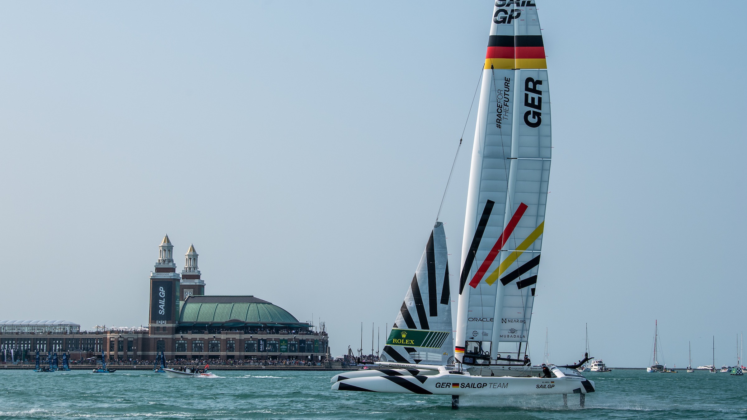 Erik Heil's new German team hit the water for the first time for its F50 racing debut
