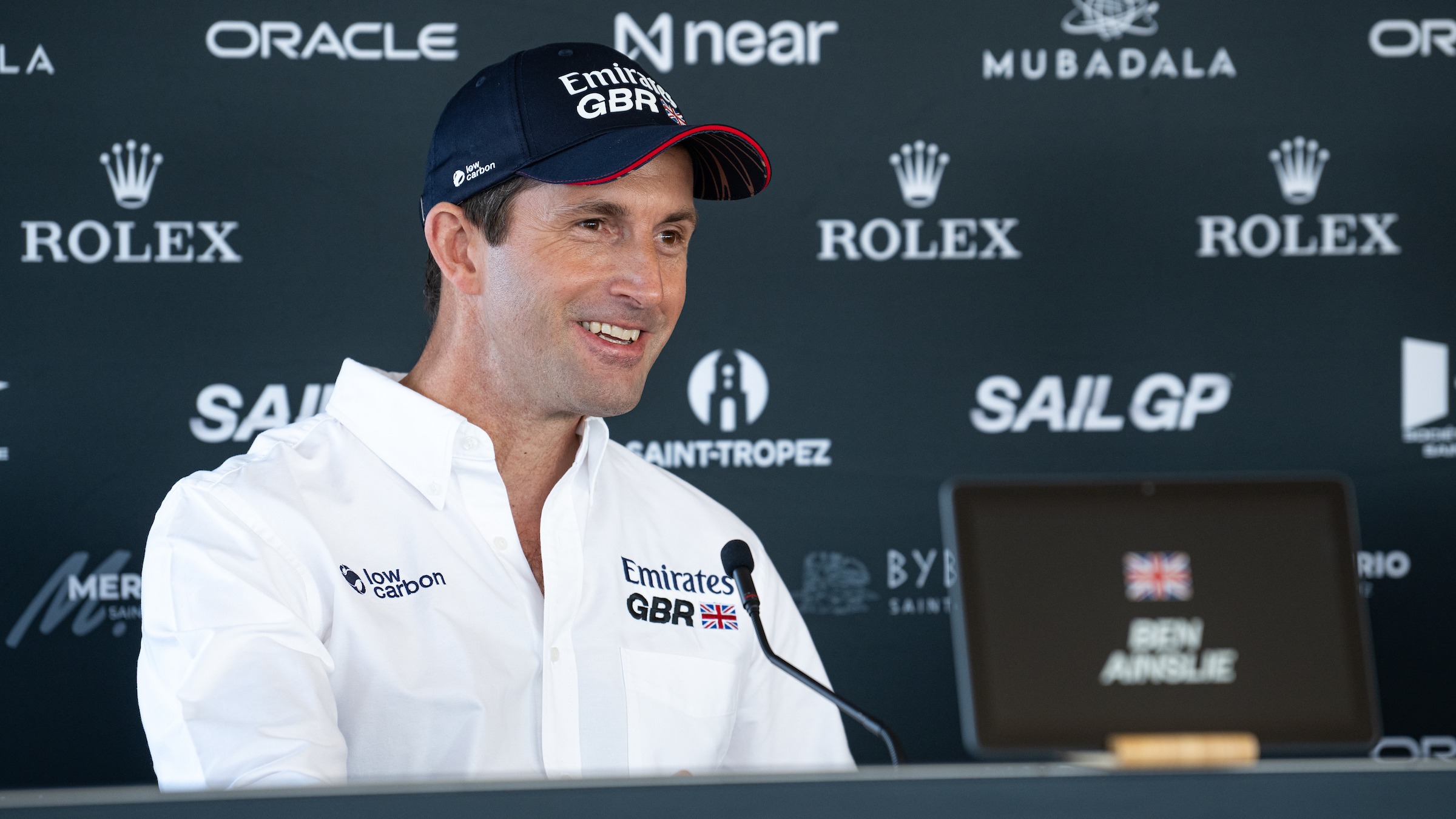 Season 4 // Emirates GBR driver Ben Ainslie at the Saint Tropez press conference 