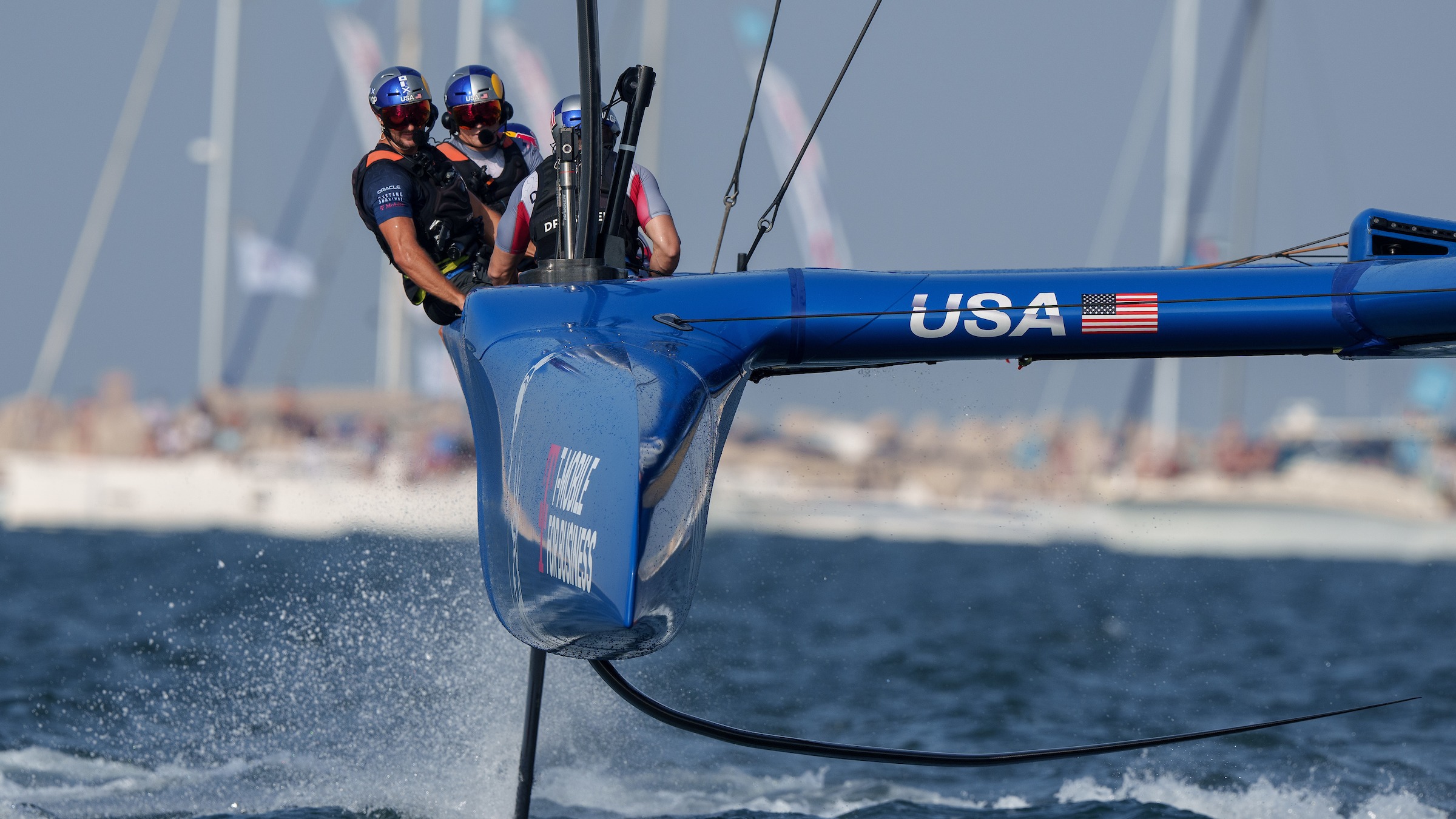 Season 3 // Dubai Sail Grand Prix // Close up of USA F50 