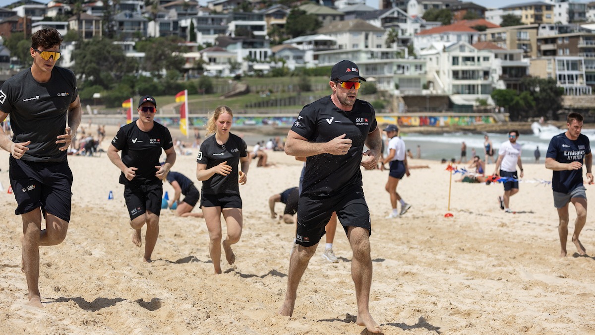 Season 4 // SailGP athletes take part in Royal Australian Navy warm up on Bondi Beach
