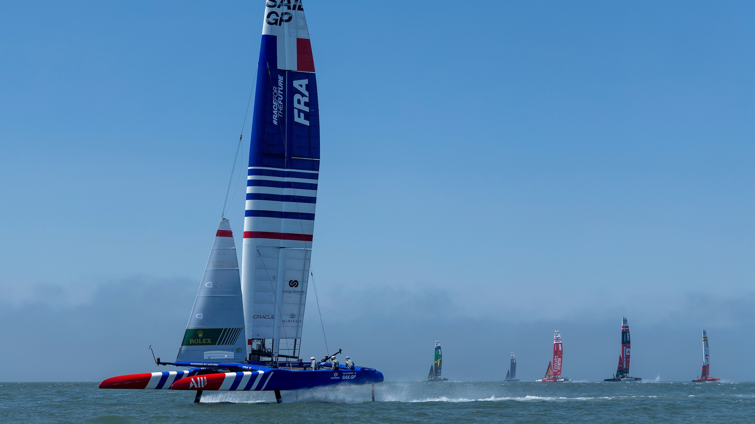 Season 4 // France foiling during San Francisco practice racing 