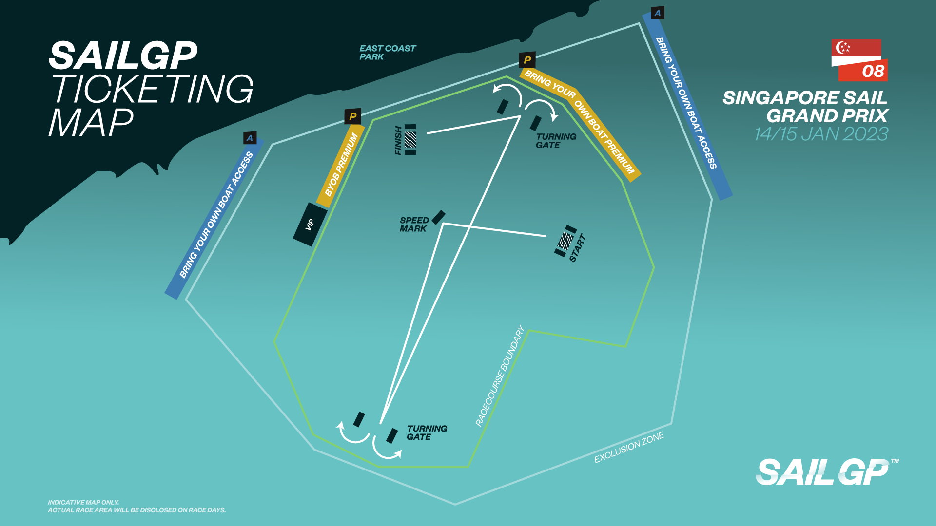 Singapore Sail Grand Prix | Season 3 | Ticketing Map
